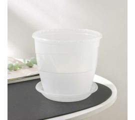 Горшок для цветов с поддоном СИМАЛЕНД Венеция 2 л, 16 см, 14 см, прозрачный 4483973 