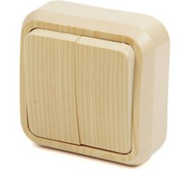 Выключатель ООО МПО Электротехника открытой установки 2 клавишный 1523 