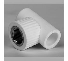 Комбинированный тройник ООО МультиМирПласт ППР 20 1/2 ВР белый ППР ТРК 20 1/2 ВР 