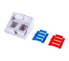 Вставка типа Mosaic NIKOMAX 45x45мм, 2 порта, белая NMC-PM2P-AF-WT 