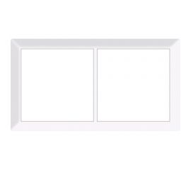 Двухпостовая рамка CGSS горизонтальная/вертикальная, белая Практика PL-P102-WCG 