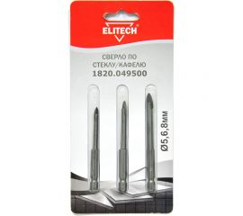 Набор сверл по стеклу/кафелю (3 шт; 5-8 мм) Elitech 1820.049500 