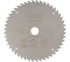 Диск пильный с тефлоновым покрытием по дереву Profi plus 255x1.8/2.6x32/30/25.4/20 мм, 48Т CUTOP 75-25548Т 