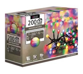 Электрогирлянда GLOS ""Фейерверк с насадками Mинишарики"", 2 м, 200 разноцветных светодиодов GLR0403-M-T 