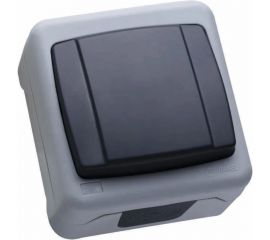 1-клавишный выключатель MAKEL ОП, 10А, IP55, серый 36064101 