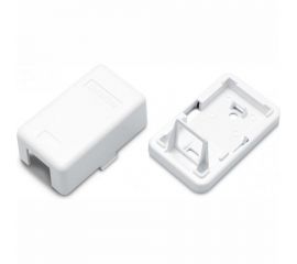 Корпус настенной розетки для установки 1-ой вставки типа Keystone Jack Hyperline, SBB3-1-WH 441126 