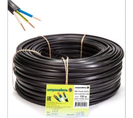 Негорючий низкотоксичный плоский кабель ЭлПроКабель ВВГп-нг(А) LSLTx 3x2,5 (100М) ГОСТ 4630017846207 