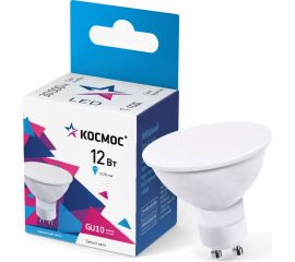 Светодиодная лампа КОСМОС GU10 12W 174-265V 4500K, LkecLED12wGU10C45 