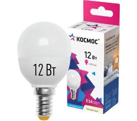 Светодиодная лампа КОСМОС LED GL 12Вт 220В E14 3000K, LkeLED12wGL45E1430 