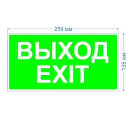 Самоклеящаяся этикетка ЭРА INFO-SSA-116 пленка бэклит Выход-exit зеленая для SSA-103, 2 шт., Б0057712 