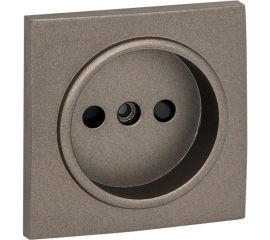 Лицевая панель 1-местной розетки без заземления EKF Валенсия 10 А, графит, с защитными шторками PROxima ESR10-L-022-60 