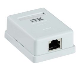 Настенная информационная розетка IEK ITK RJ45 кат. 6 FTP 1-порт CS2-1C06F-12 
