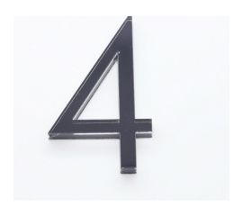 Цифра дверная 4 Brante LOFT 60 мм чёрная 150174 