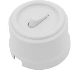 Выключатель Bironi 1-кл., пластик, цвет Белый (клавишный) B1-220-21 