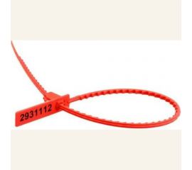 Пластиковая номерная пломба Пломба.Ру D 3,4 мм, L 210 мм, Цвет красный 100 шт. 619321 