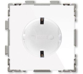 Электрическая розетка с заземлением CGSS 16А белая Практика PL-W160A-WCG 