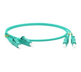 Патч-корд Hyperline FC-D2-503-LC/PR-LC/PR-H-1M-LSZH-AQ волоконно-оптический (шнур) MM 50/125 34453 