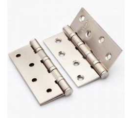 Стальная петля RENZ 100х75х2,5 мм, 4 подшипника, б/колп., подвес, никель матовый DIY100-4BB FH SN 