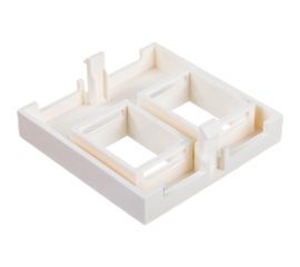Вставка LANMASTER 45x45 на 2 кейстоуна, белая, LAN-SIP-24R-WH 