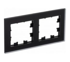 2-местная рамка Schneider Electric AtlasDesign NATURE матоваое стекло черный ATN331002 