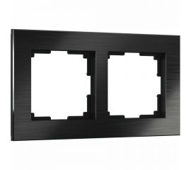 Рамка на 2 поста WERKEL W0021708 Aluminium черный алюминий a050962 