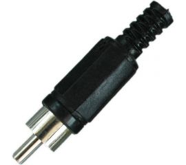 Разъем RCA штекер Pro Legend пластик на кабель, черный, PL2146 