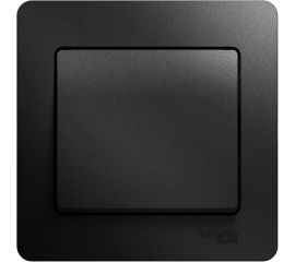1-клавишный выключатель Schneider Electric скрытой проводки Glossa 10А IP20 1 10AX в сборе антрацит GSL000712 