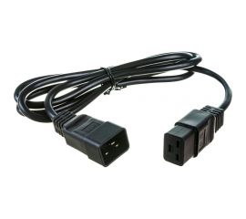 Кабель питания Hyperline PWC-IEC19-IEC20-1.8-BK IEC 320 C19 - IEC 320 C20 3x1.5, 16A, прямая вилка 47682 