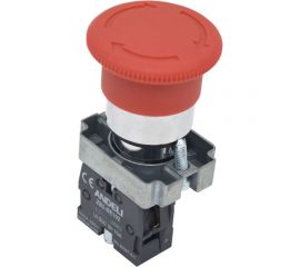 Кнопка ANDELI XB2-BS542 Грибок аварийная с фиксацией поворотная красный ADL10-043 