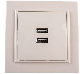 2-местная розетка USB EKF Минск СП 2,1А бежевая SQERR-2USB-200 ERR-2USB-200 