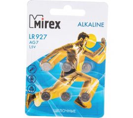 Батарея Mirex, щелочная AG7 / LR927 1,5V 6 шт ecopack 23702-LR927-E6 