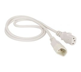 Шнур питания LANMASTER C13-C14, 3х0.75, 220В, 10А, белый, 3 метра LAN-PP13/14-3.0-WH 