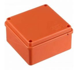 Огнестойкая коробка Экопласт JBS100 E110, о/п 100х100х55, с гладкими стенками, IP56, 6P, оранжевый 42237HF 