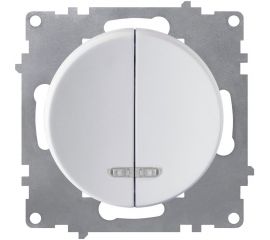 Двойной выключатель с подсветкой OneKeyElectro, цвет белый 1E31801300 2172779 
