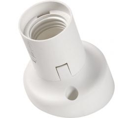 Настенный наклонный патрон Smartbuy пластиковый Е27, белый SBE-LHP-w-E27 