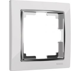 Рамка WERKEL W0011901 на 1 пост Snabb белый/хром a051657 