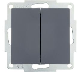 Двойной выключатель Lezard VESNA графит 742-3488-101 