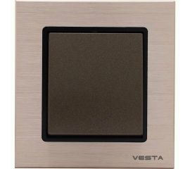 Одноклавишный выключатель Vesta Electric Exclusive Champagne Metallic FVK050202BSH 