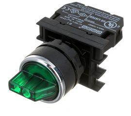 Переключатель Emas 0-1, с фиксацией, зелёный, 250В AC, 4А, без блок-контакта B100SL20Y 