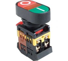 Кнопка ANDELI APBB-22N Пуск-Стоп, d22мм, неон, 230В ADL10-035 