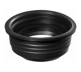 Переходная манжета Профитт d 110x123 сантехническая, канализационная, трехлепестковая, черная 2227565 