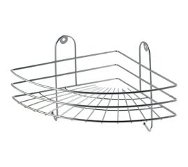 Полка DEL MARE 23х23х19 см, угловая, 1 ярус, с крючками SWR-18-01 