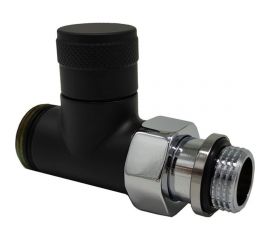 Прямой запорный вентиль SR Rubinetterie Tondera 1/2""х3/4"" E, цвет черный 0675-1500VCES 