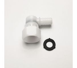 Поворотный штуцер / уголок для душевой кабины Профитт ВР 1/2"", под шланг 10 мм, пластиковый 1649755 