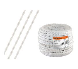 Ретро провод TDM ""Эко"" 2x1,5 витой ГОСТ белый 50м SQ2801-0101 