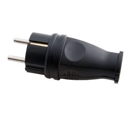 Прямая вилка АБК-СИЛА каучук 16А 220В с заземляющим контактом IP- 44 2903001 