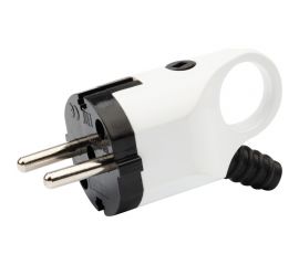 Угловая вилка REXANT Евро с заземлением 16А с кольцом 11-8952 