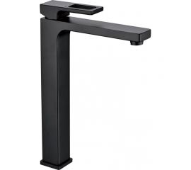 Смеситель для умывальника Gappo 35к G1017-62 высокий, литой, п/гайку, черный 544382 