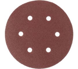 Круг абразивный на ворсовой подложке под липучку, перфорированный (5 шт; 150 мм; 6 отв.; P240) MATRIX 73846 