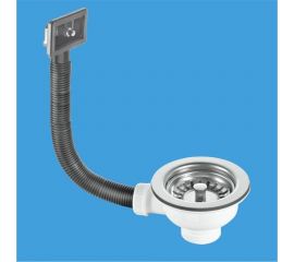 Перелив McAlpine с прямоугольным сливом, ф40-113 и со съемной решеткой OR2-113S 